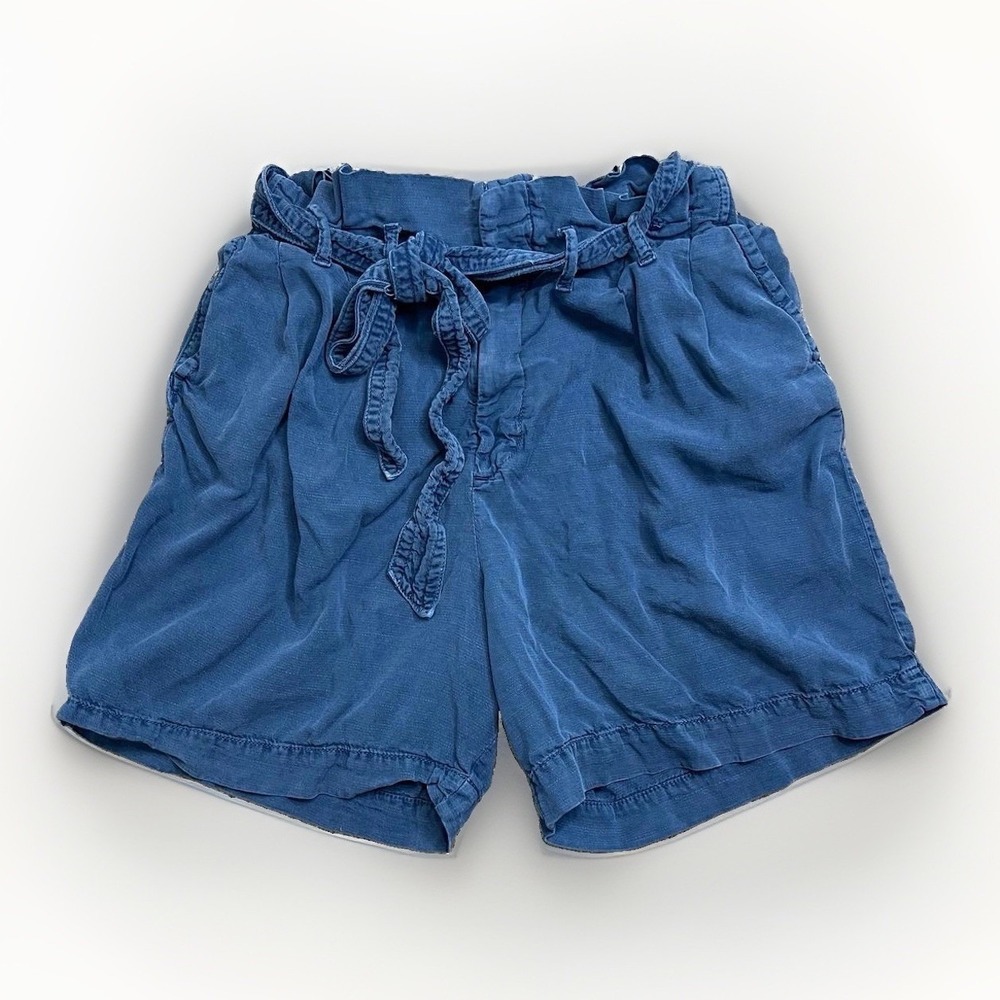 Anthropologie shorts‎ 4 Paperbag high waist Tied Blue Lyocell Flowy Womens